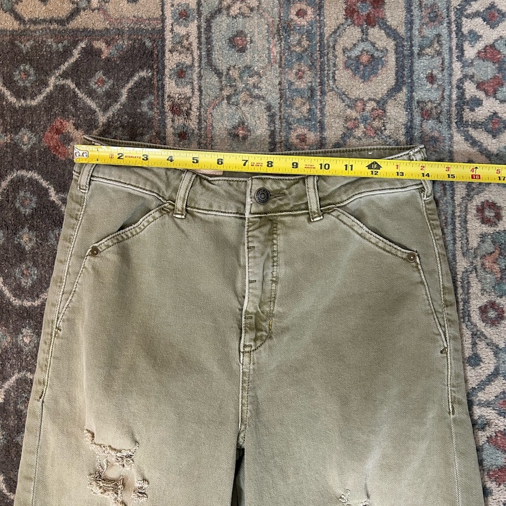 Pilcro Anthropologie The Bow Green Boyfriend Curved Jeans - Picture 8 of 9